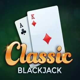 Classic Blackjack online game logo by Red Tiger Gaming on slotmafias.com